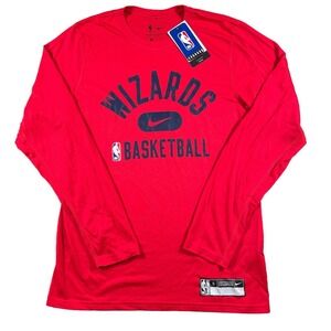 NWT Nike Engineered NBA Authentic Washington Wizards Dri-Fit L/S Shirt Mens Sz S